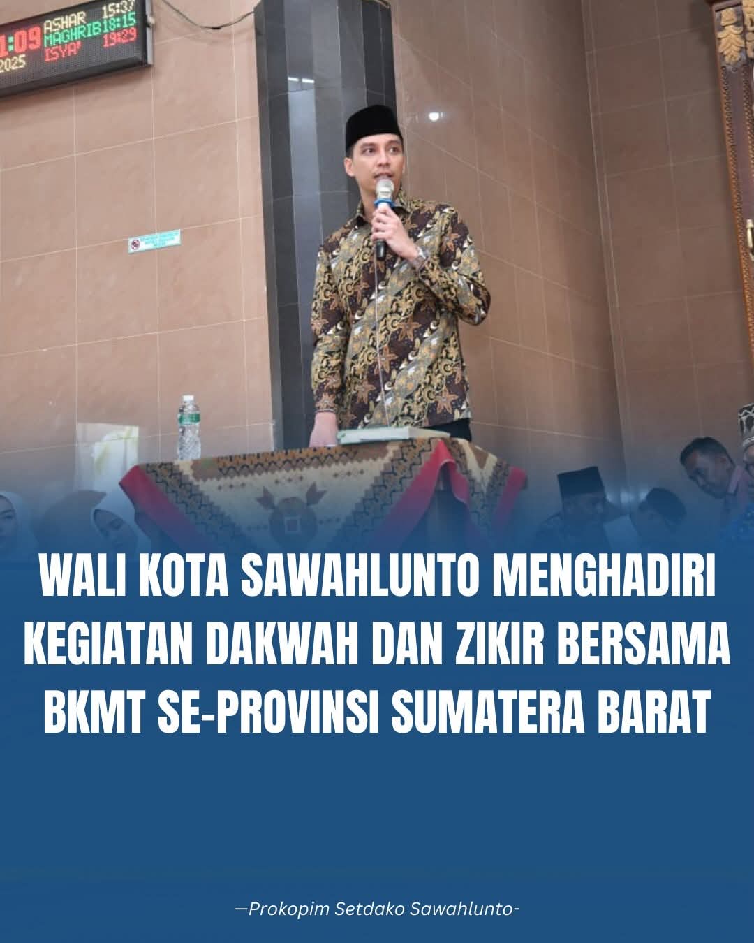 Riyanda Putra  Buka Kegiatan Dakwah Zikir Bersama BKMT